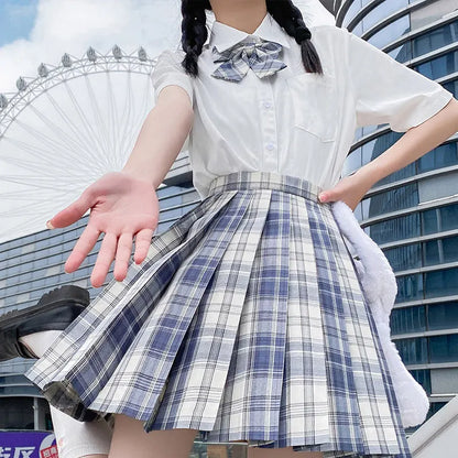 Jk Uniforms Gyaru School Uniform for Girl Student Pleated Skirt Uniform Set Women Short Sleeve Bow Tie Seifuku Japanese Style Street King Limited