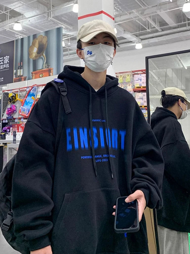 Spring Retro Letter Printed Hoodies Hombre 2024 New Personality Loose Streetwear Pullover Sweatshirts Y2K Fleece Hoodie Clothes Street King Limited