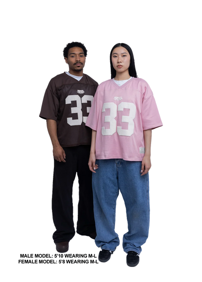 Trendy Ins Couple Sportswear Mesh Quick Oversize Pink 33 Jersey College Street Style T-shirt for Women Drying Football Y2k Tops Street King Limited