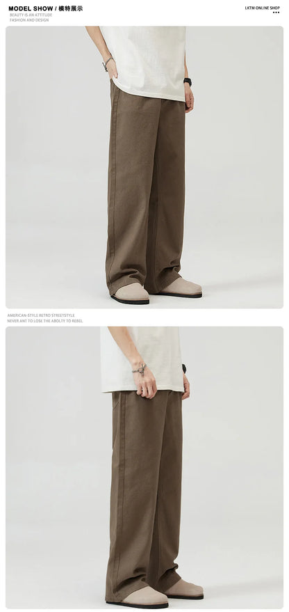 men solid color denim wide leg straight streetwear fashion loose casual jeans pants women y2k jeans trousers unique jeans style 1710