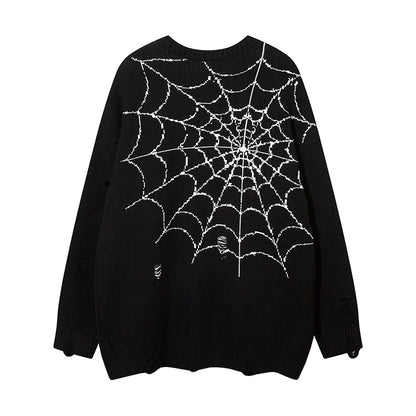 Hip Hop Knitted Sweater Mens Winter O-neck Harajuku Pattern Pullover Streetwear Casual Loose Pullover Sweaters Jumper Knitwear Street King Limited