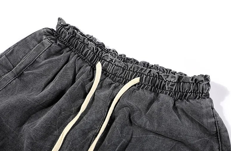 New 2021 luxury Novelty Men Comfortable Classic Striped DIRTY Old Wash Skateboard Street Cotton Casual Shorts Kanye west A202 Street King Limited