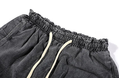 New 2021 luxury Novelty Men Comfortable Classic Striped DIRTY Old Wash Skateboard Street Cotton Casual Shorts Kanye west A202 Street King Limited