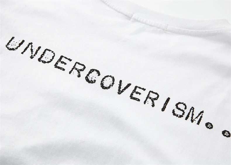 High New Novelty Men Undercover Target T Shirts kanye T-Shirt Hip Hop Skateboard Street Full Cotton T-Shirts Tee Top Top #U9 Street King Limited