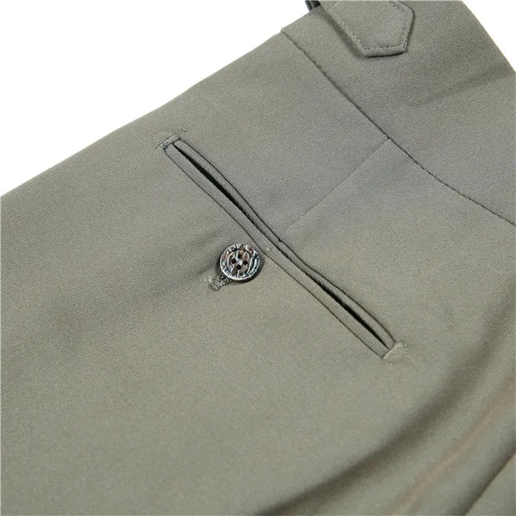 2024 High Quality Business Casual Draped High-waist Trousers Men Solid Color Formal Pants Male Formal Office Social Suit Pants Street King Limited