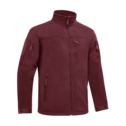 winter fleece jacket mens zipper pockets work jacket thermal warm full zip fishing hiking coats outwear man windbreaker unique default style 4419