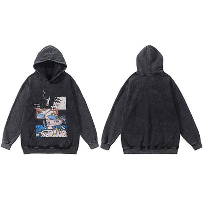 "Comic Book Drama" Unisex Men Women Streetwear Graphic Hoodie Daulet Apparel