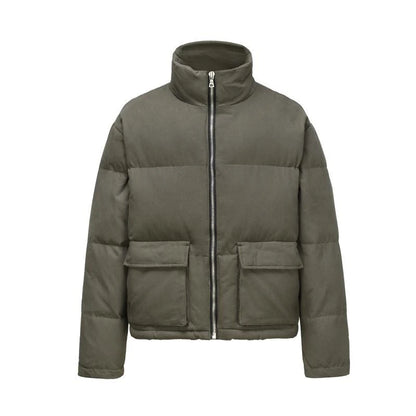mens jacket winter parkas streetwear thicken warm washed solid zipper cotton padded bomber jackets harajuku fashion casual coat minimalist street pants