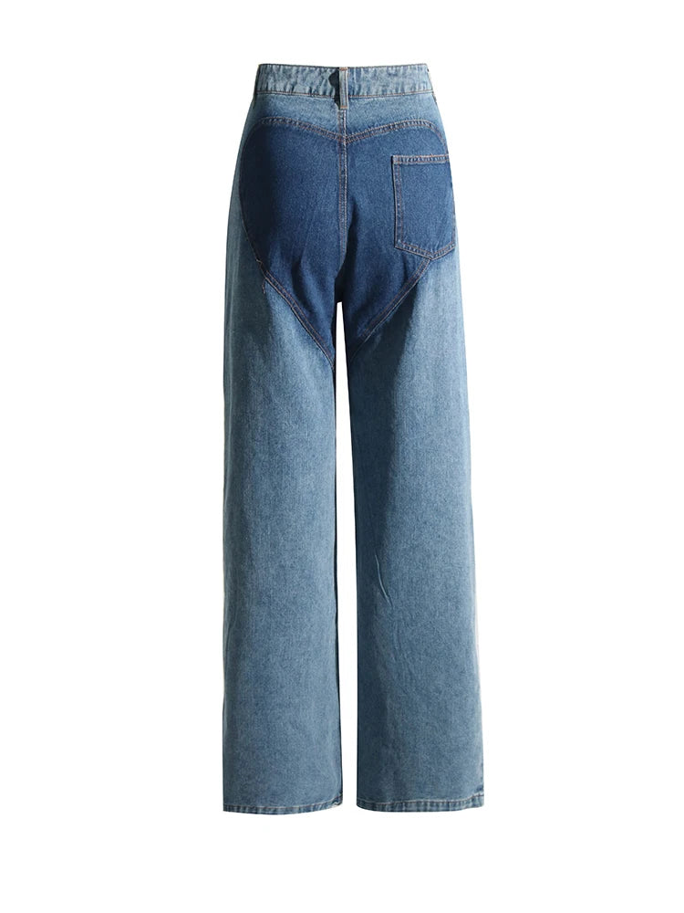womens hollow jeans spring trend personality high waist zipper casual wide leg pants fashion casual clothing y2k pants jeans stacked flare jeans