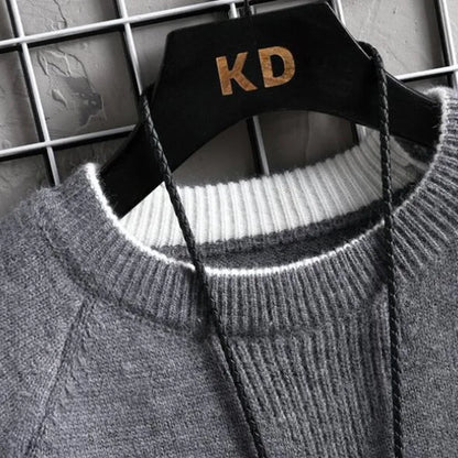 Brand Clothing Men Winter High Quality Knitted Sweaters/Male Slim Fit Solid Color Round Neck Pullover Man Casual Sweaters 3XL Street King Limited