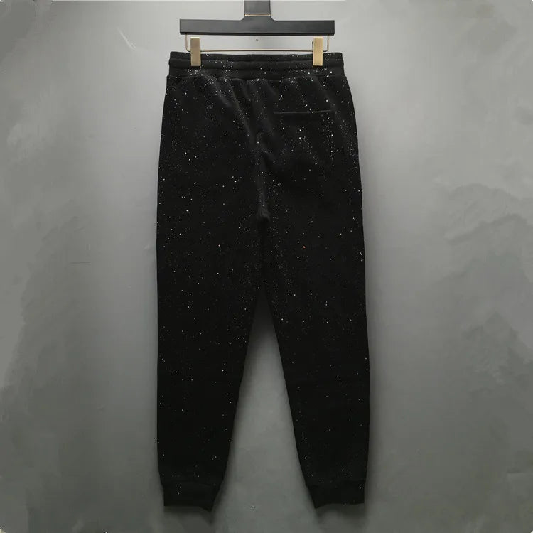 high new novelty luxury men 2022 classic shiny sky stars comfortable cotton parkour sweat casual pants sweatpants d48 sporty tapered joggers