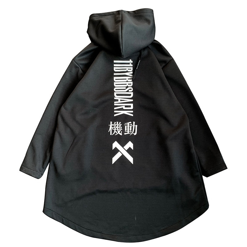 "Ghost Mode" Unisex Men Women Streetwear Trench Hoodie Daulet Apparel