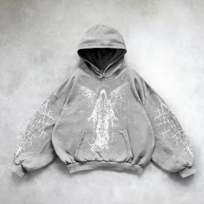 Harajuku hoodie y2k tops oversized sweatshirt shining angel hoodies women goth new couples goth streetwear gothic clothes Street King Limited
