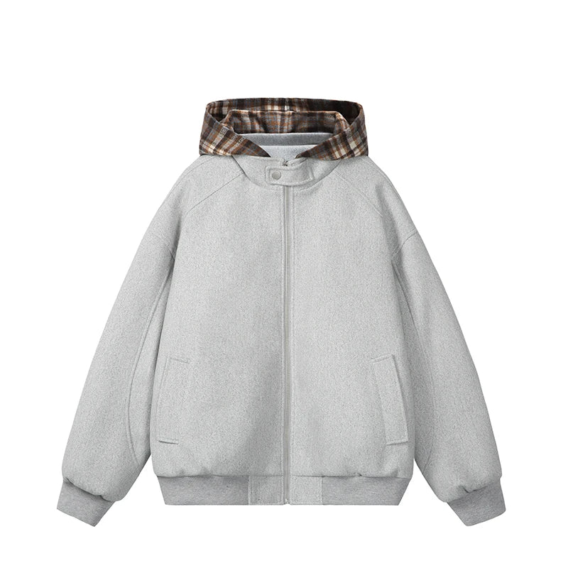 winter cotton padded jacket men women streetwear fashion loose casual hooded woolen bomber parkas jacket thicken coat outerwear unique default style 1052