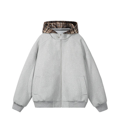 winter cotton padded jacket men women streetwear fashion loose casual hooded woolen bomber parkas jacket thicken coat outerwear unique default style 1052