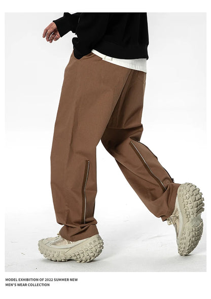 men streetwear fashion loose casual wide leg techwear cargo pants track trousers women harem trousers joggers sweatpants unique joggers style 935