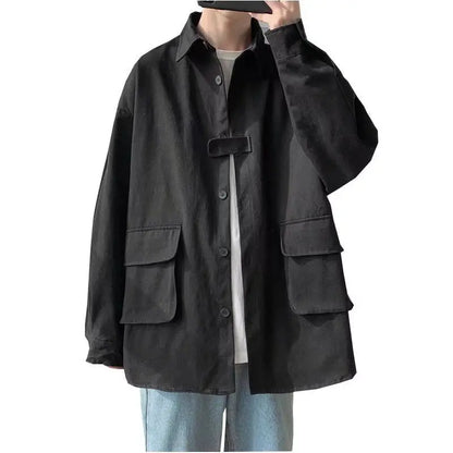 Spring and Autumn Harajuku style jacket men's new loose jacket Korean version of the trendy brand fried street handsome casual Street King Limited