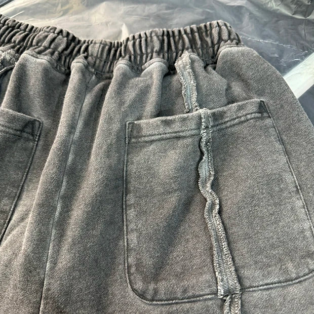 New 2024 Novelty High THUG CLUB Old Washed Rhine Stone Heavy Skateboard Street Cotton Casual Shorts Kanye Hip-hop Parkour #U46 Street King Limited