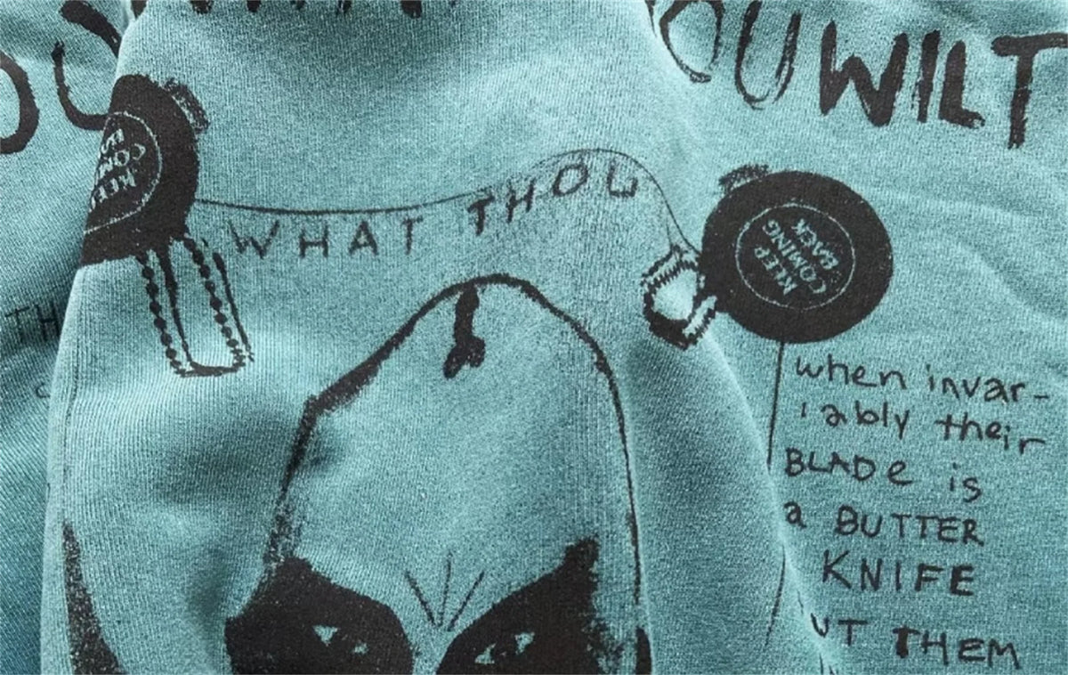 2024 Winter ERD Brand Fashion Vintage Letter Print Cotton DO WHAT THOU WILT HOODIES Street King Limited