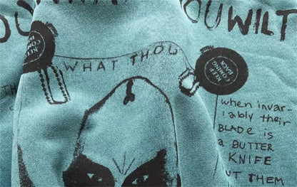 2024 Winter ERD Brand Fashion Vintage Letter Print Cotton DO WHAT THOU WILT HOODIES Street King Limited