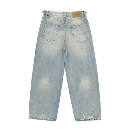 Straight Jeans with torn knees Street King Limited