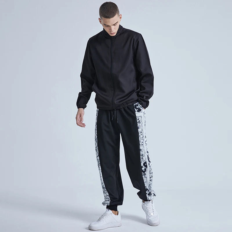 rainbowtouches brand casual jackets for men solid fashion outdoor windbreaker oversized high quality coats chaquetas hombre urban fashion pants