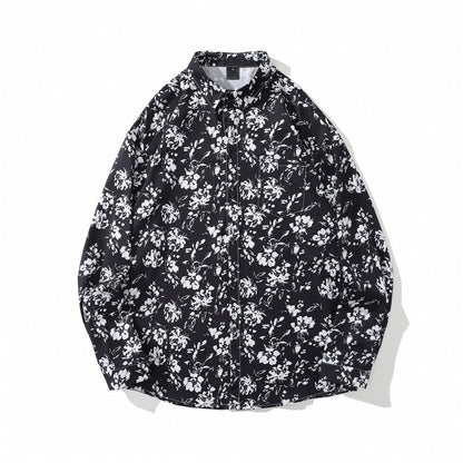 "Dark Flowers" Unisex Men Women Streetwear Graphic Shirt Daulet Apparel