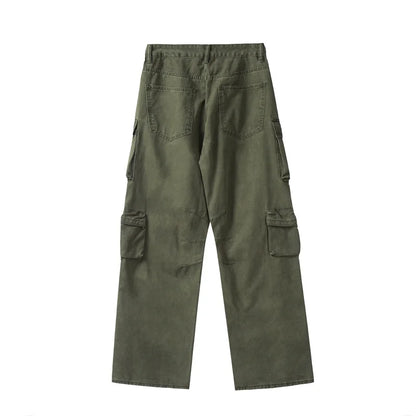 unisex hip hop pants retro cargo pant streetwear multi pockets zipper harajuku joggers new casual loose straight baggy trousers unique joggers style 1074
