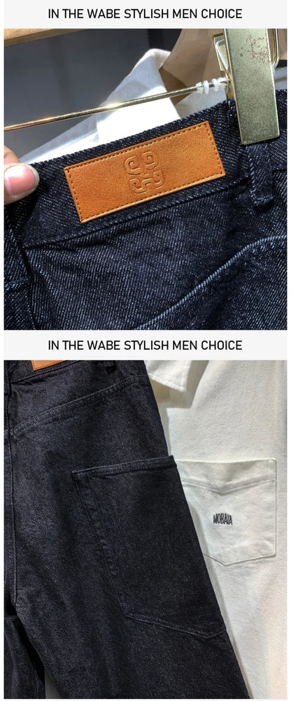 men denim streetwear fashion brand hip hop loose casual wide leg cargo harem jeans pant cityboy y2k baggy jeans trousers unique cargo style 1788