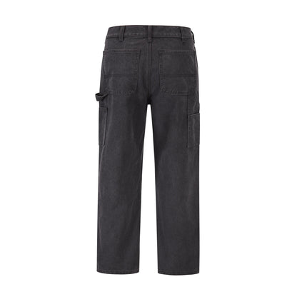High Street Vibe Style Sashes Straight Baggy Cargo Pants for Men Y2K Harajuku Cleanfit Casual Denim Trousers Oversized Jeans Street King Limited