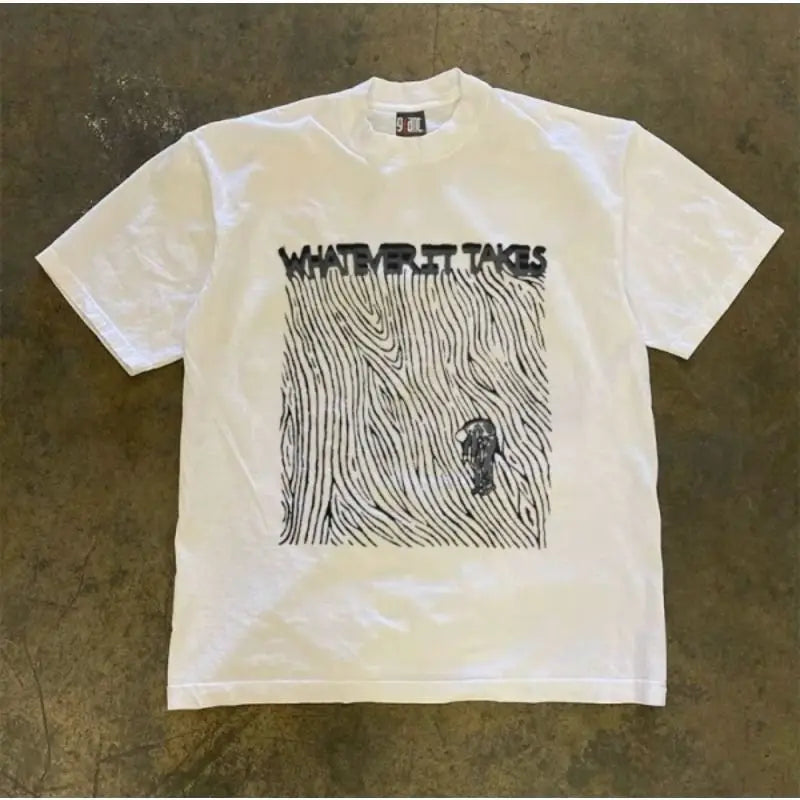 American retro high street trendy brand skeleton short-sleeved T-shirt for men and women in summer, versatile loose half-sleeved Street King Limited