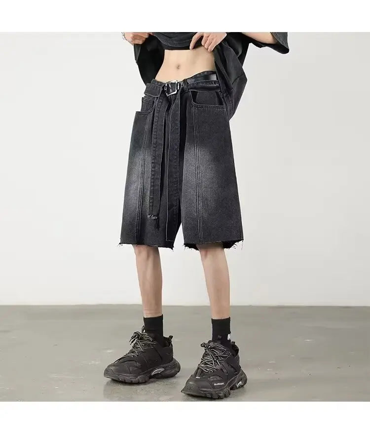 y2k Mens Loose Baggy Denim Short Men Jeans Fashion Streetwear Hip Hop  Male Classic Trend Korean Version  2024 Summer New Street King Limited