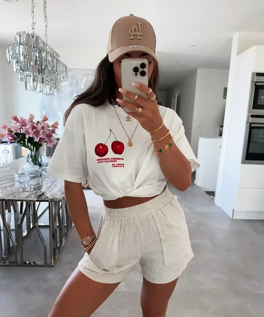 Casual Lotus Eyed Graphic T Shirts Streetwear Gothic Harajuku Clothes All Cotton Oversized Y2k Tops Goth Women Clothing Street King Limited