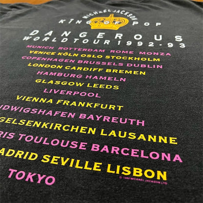 Vintage Retro Style Old School MJ's Eye Printing High-Street T-Shirt Tops Street King Limited