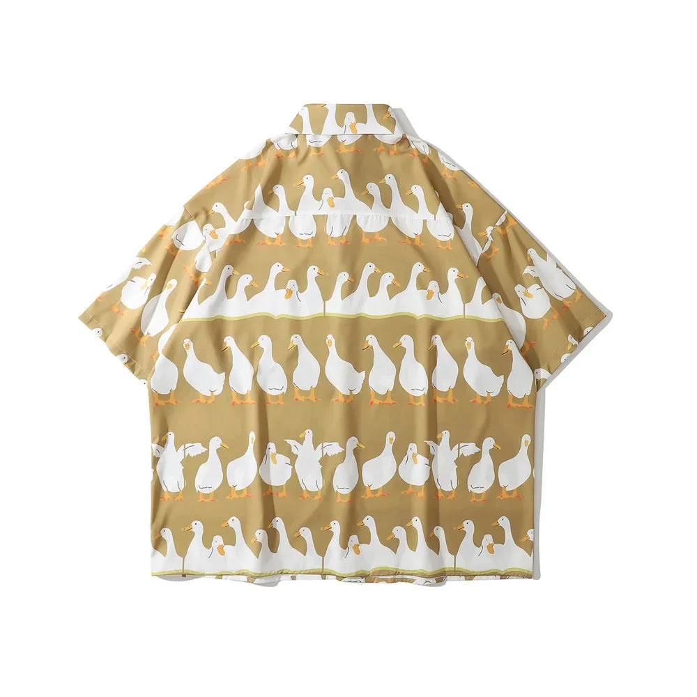Dark Icon Funny Printed Oversized Men's Shirt 2021 Summer Holiday Hawaiian Shirts Male Top 2 Colors Street King Limited