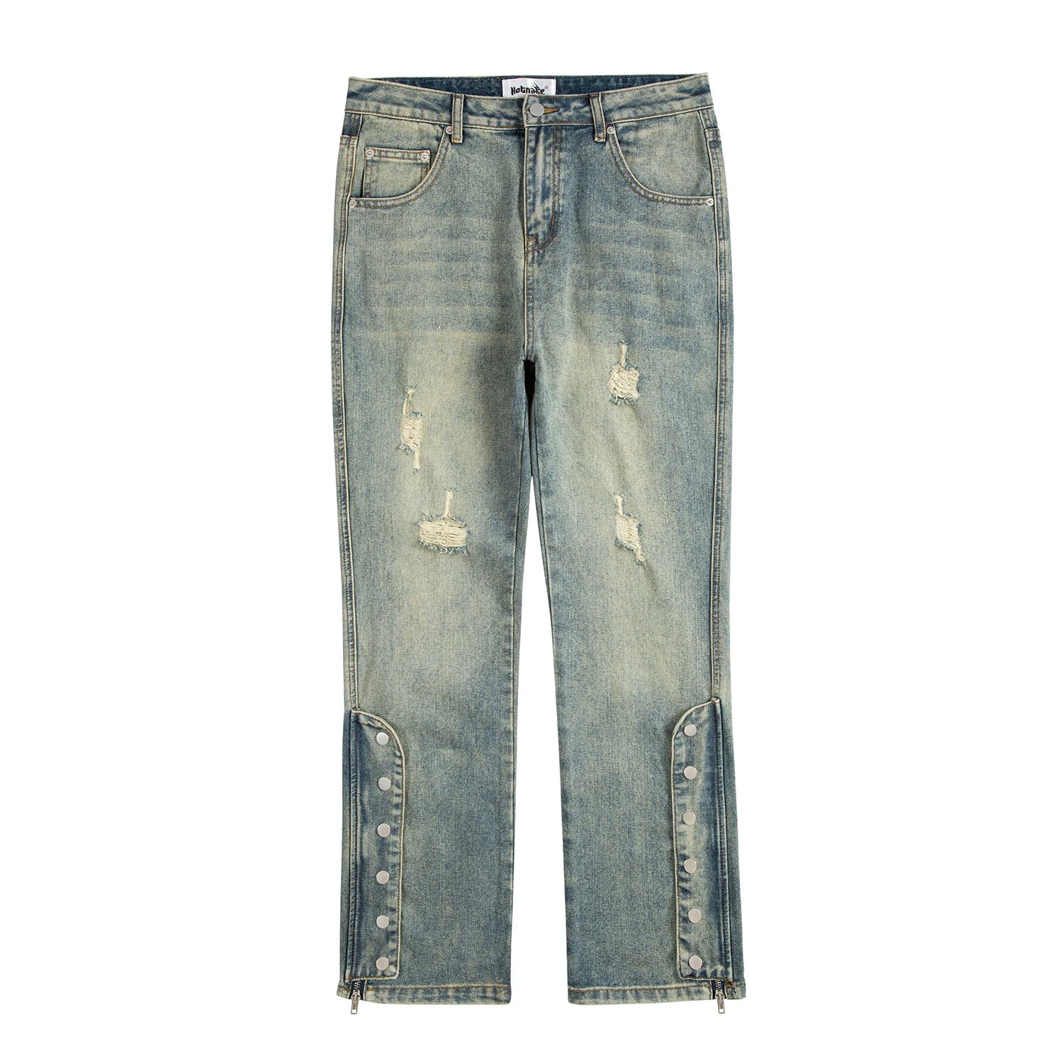 y2k side buckle washed cleanfit baggy pencil jeansfor men streetwear vibe style pantalones hombre loose casual denim trousers unique jeans style 1452