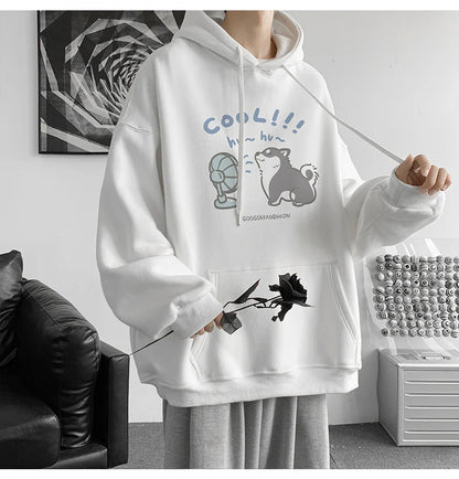 Cool Cartoon Cat Graphic Print Hoodies For Men Y2K Streetwear Clothes Hip Hop Fashion Hooded Sweatshirts Loose Pullover Hoody Street King Limited