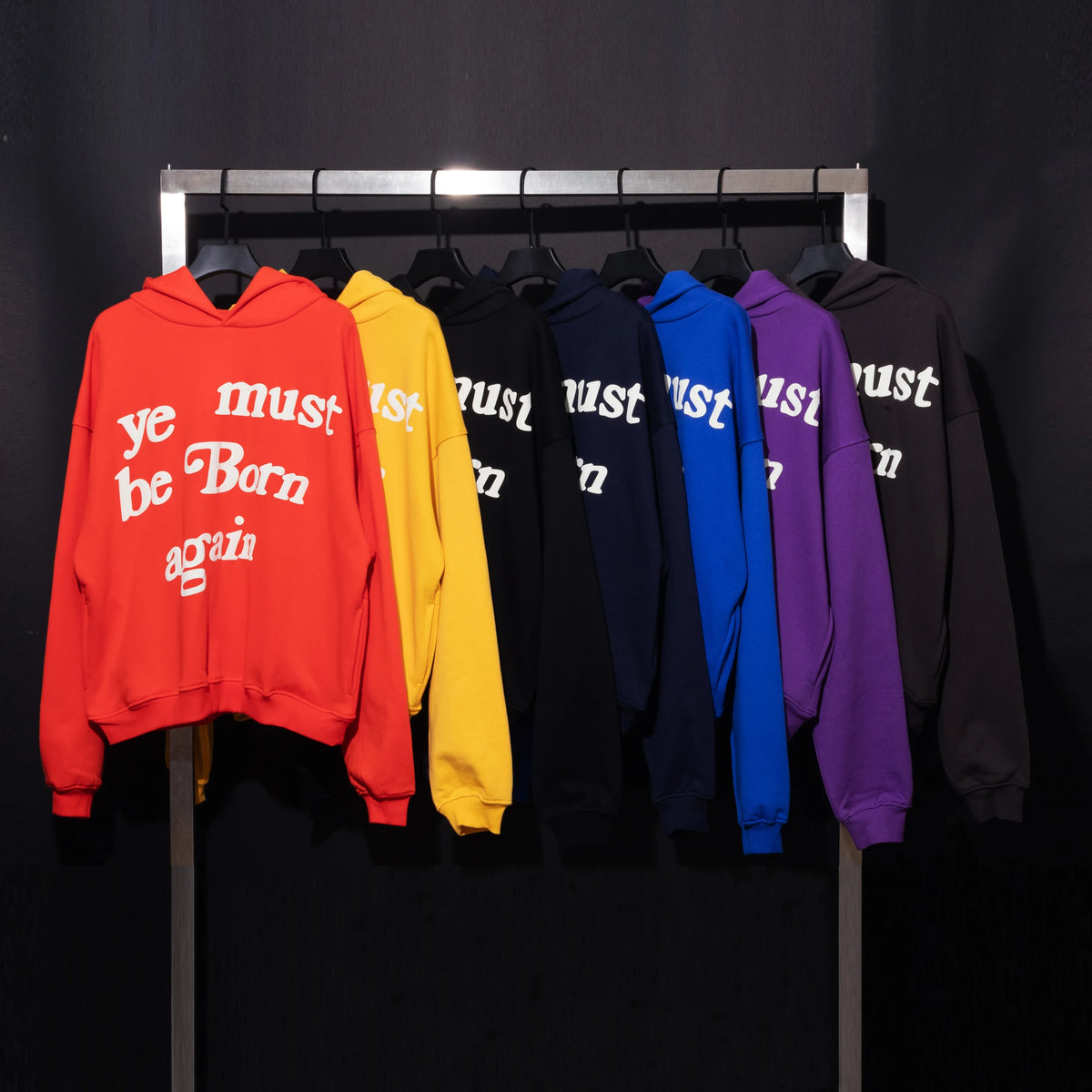 24ss 12 Colors CPFM KANYE WEST “ye must be born again” Letter Print High-Street Basic Hoodies Cotton Casual Hoodies For Men Street King Limited