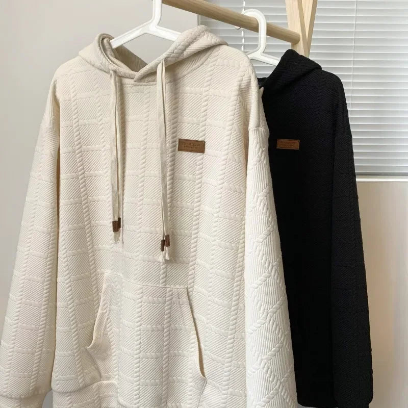 Korean Solid Color Hoodie Men's Autumn Loose Hooded Sweatshirt Fashion Brand Hoodies Harajuku Male Pullovers Street King Limited