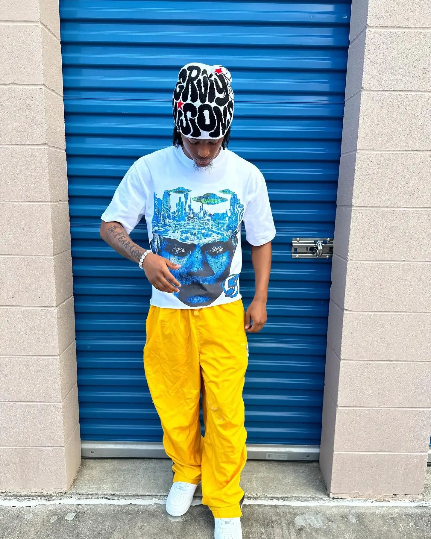 y2k Fashion Gothic Weird Letter Pattern Oversized T-Shirt Short Sleeve Men's Retro Harajuku Loose Round Neck Versatile Brand Top Street King Limited