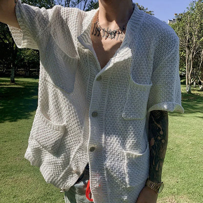 Mens Casual Soft Knitwear Genderless Fashion Personalized Versatile Comfortable Knitted Tops Unisex 2024 Spring Autumn New Street King Limited