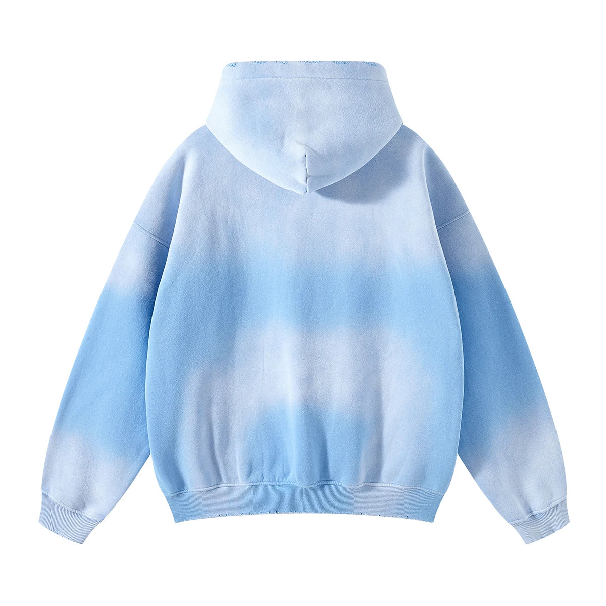 Autumn and Winter Washing Spray Dyeing Baggy Hoodies Distressed Hip Hop Gradient Men's and Women's Oversize Hooded Sweatshirts Street King Limited