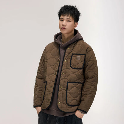 autumn winter quilted jacket men thick plaid blazer jacket commuter man business streetwear fashion suit coat outerwear urban fashion pants