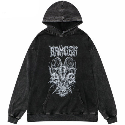 "Born With Horns" Unisex Men Women Streetwear Graphic Hoodie Daulet Apparel
