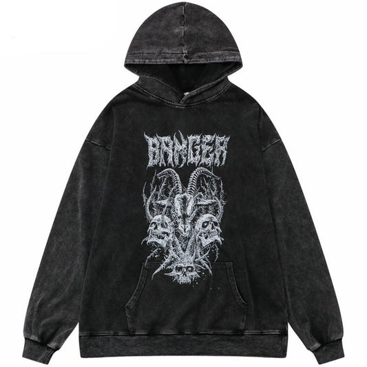 "Born With Horns" Unisex Men Women Streetwear Graphic Hoodie Daulet Apparel