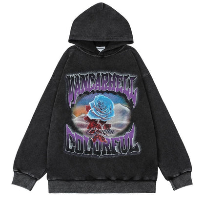 "Colourful World" Unisex Men Women Streetwear Graphic Hoodie Daulet Apparel