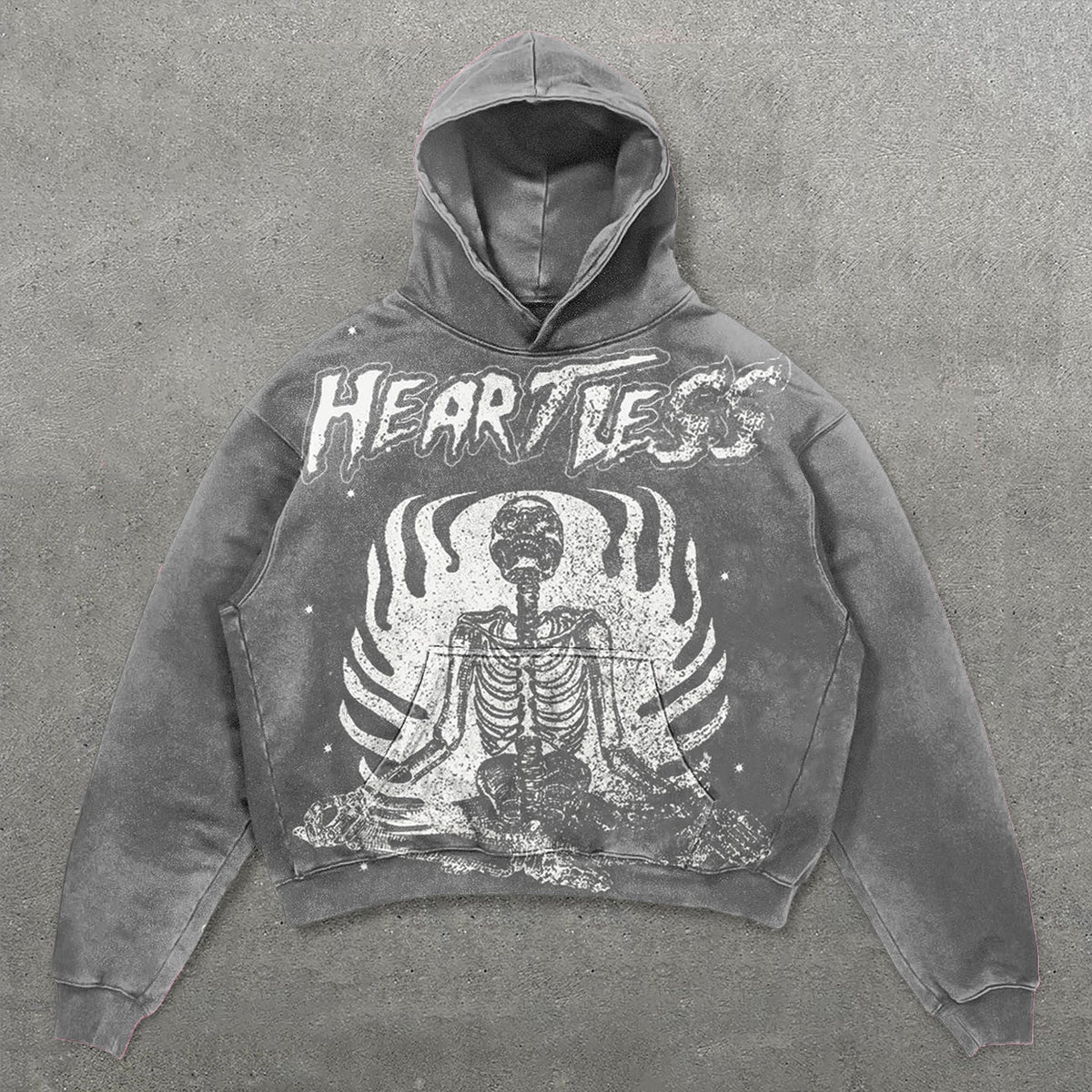 Harajuku Oversized Diamond skull Print Streetwear Hoodie Vintage Streetwear Tops Sweatshirt Goth Hoodies Women Y2k Clothes Street King Limited