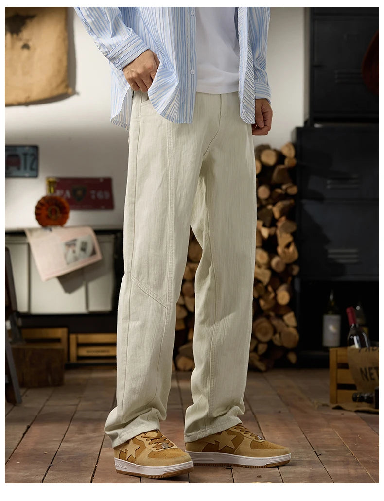 men classic fashion vintage casual loose plus size 28 42 straight white soft denim jeans pant cityboy jeans long trousers man denim street jeans