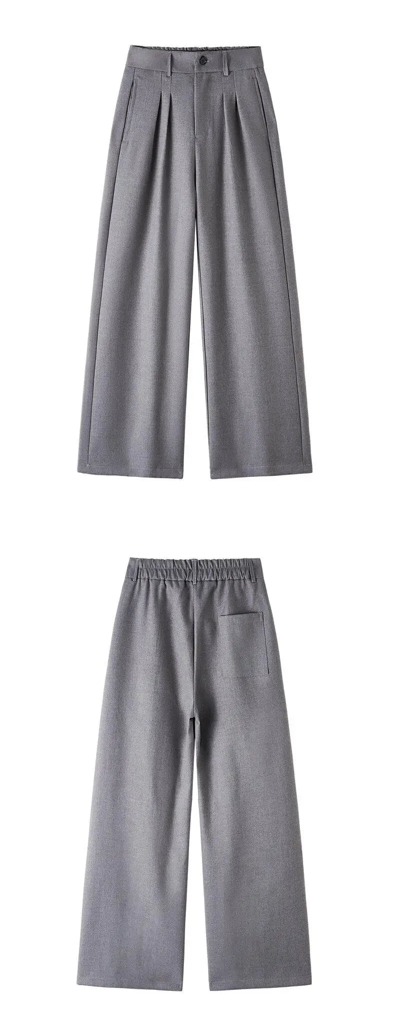 men loose casual korean streetwear fashion vintage straight wide leg suit pants trousers cityboy baggy pants unique default style 1607