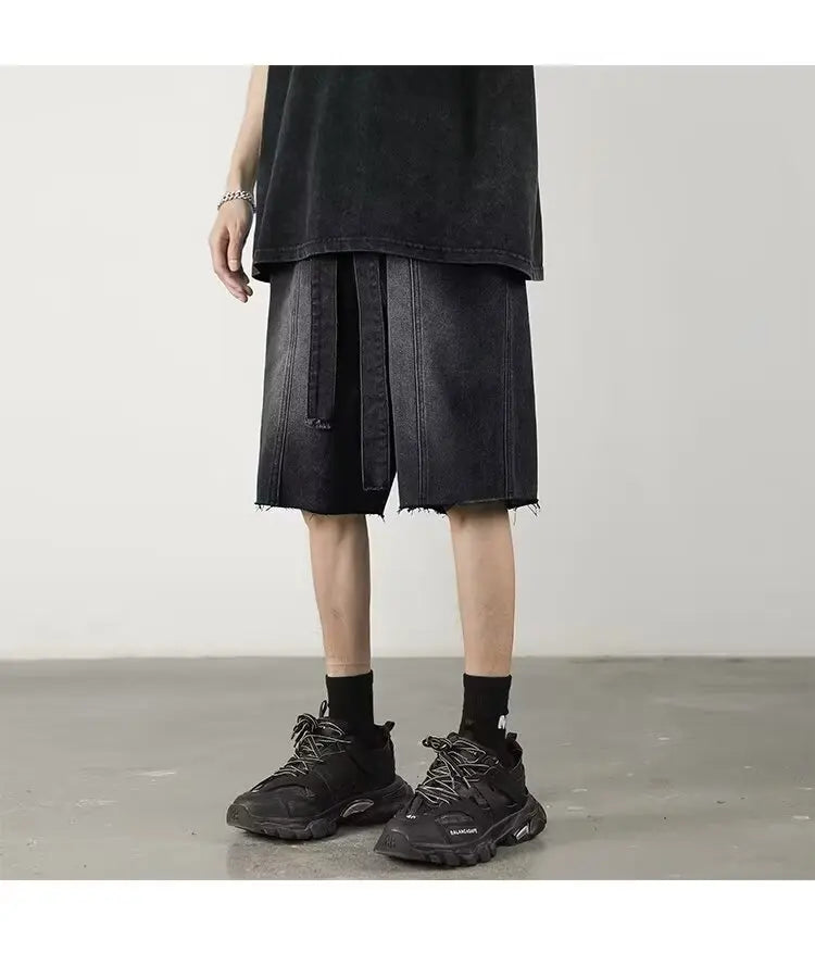 y2k Mens Loose Baggy Denim Short Men Jeans Fashion Streetwear Hip Hop  Male Classic Trend Korean Version  2024 Summer New Street King Limited